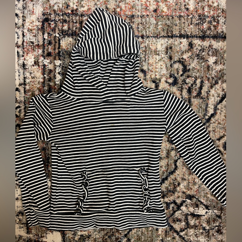 Kate Quinn organic cotton ruffle hoodie